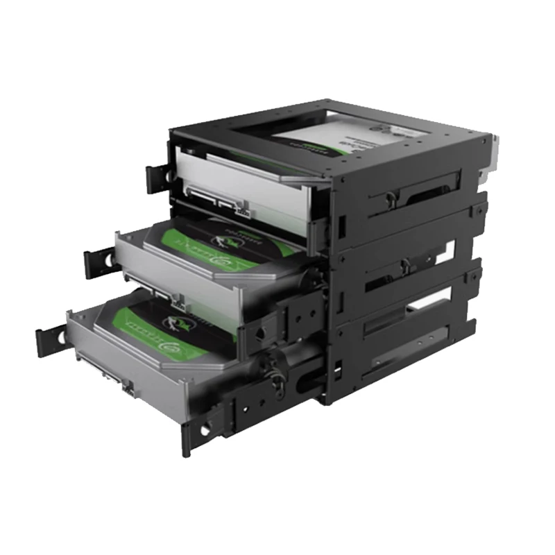 Abnehmbare stoßdämpfende Festplattenhalterung unterstützt Gehäuse 12 cm Lüfterposition 3,5 Festplattenposition mehrere Festplattenpositionen su Image