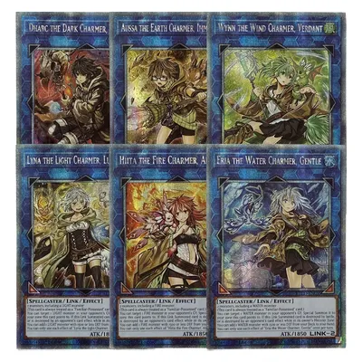 Yu-Gi-Oh! Sammlung DIY Proxy Karten Dharc Dark Aussa Erde Wynn Wind Hiita Feuer Lyna Licht Eria Image