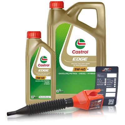 Castrol 6 L EDGE 5W-40 M + Ölwechsel-Anhänger + Einfülltrichter [Hersteller-Nr. 15D3AB] Image