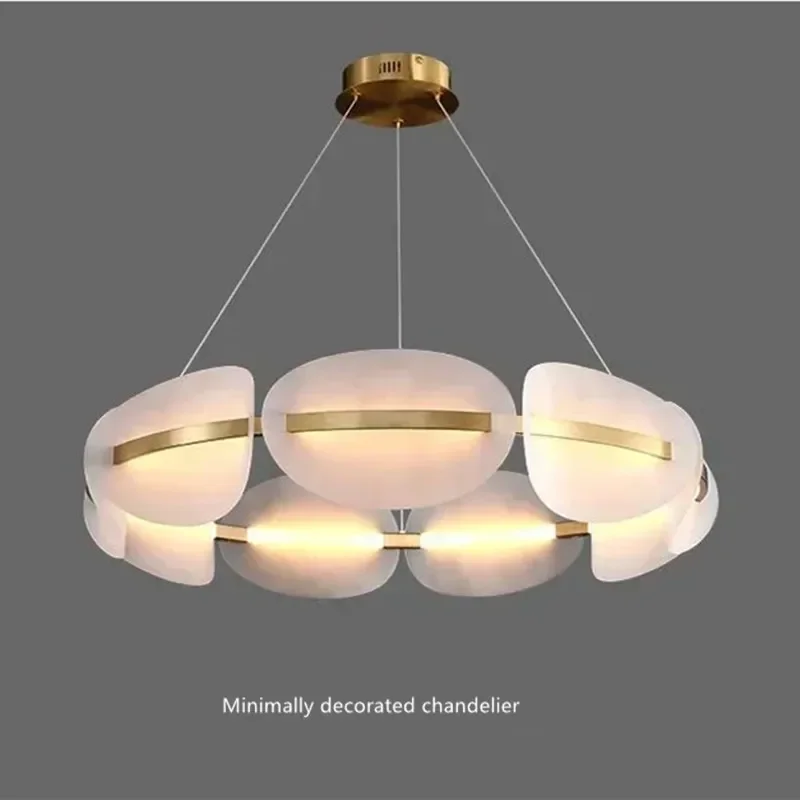 Nordic Acryl Ring Kronleuchter Dimmbar für Tisch Wohnzimmer Esszimmer Küche Bar Anhänger Lampe Minimalistischen Dekor Beleuchtung Leuchte Image