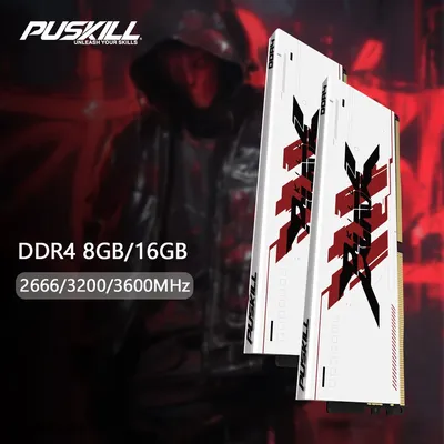 PUSKILL Memória RAM DDR4 16GB 8GB 1.2V 3600MHz 3200MHz 2666MHz Desktop Computer UDIMM Cooling Vest