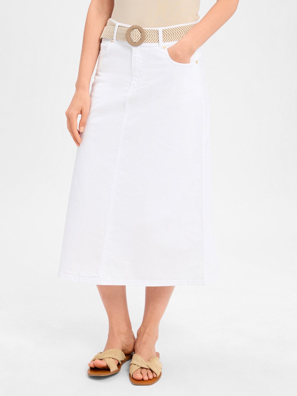 More & More Jeansrock Damen weiß, 42 Image