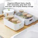 2 pezzi di combinazioni di stoccaggio in plastica, scatole per cosmetici, cestini portaoggetti bianchi/grigi, scatole portaoggetti per calzini e intimo, scatole portaoggetti varie per cucina, bagno,