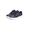 Sneaker TOMMY HILFIGER "TH BASKET CORE LITE LTH MIX", Herren, Gr. 48, blau (dunkelblau), Leder, Lederimitat, sportlich, Schuhe, Freizeitschuh, Halbschuh, Schnürschuh mit Logoschriftzug