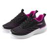 Sneaker LASCANA "Halbschuh, Schnürschuh, Freizeitschuh", Damen, Gr. 36, schwarz (schwarz, lila), Obermaterial: 100% Textilmaterial. Futter: 100% Textilmaterial. Decksohle: 100% Textilmaterial. Laufsohle: 100% Synthetik, mehrfarbig, kontrastfarbene...
