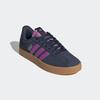 Sneaker ADIDAS SPORTSWEAR "VL COURT 3.0", Gr. 38, shadow navy, lila burst, silber metallic, Leder, Synthetik, sportlich, Schuhe, inspiriert vom Design des adidas samba