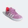 Sneaker ADIDAS SPORTSWEAR "VL COURT 3.0", Gr. 34, preloved lila, cloud weiß, lucid rot, Leder, Synthetik, sportlich, Schuhe, inspiriert vom Design des adidas samba