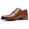 Budapester CLARKS "Craft Arlo Limit", Herren, Gr. 43, braun, Leder, Lyralochung, elegant, Schuhe, Business Schuh, Schnürschuh mit Softfußbett