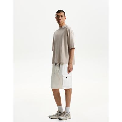 Bershka Cargo Bermuda Joggers Men S White