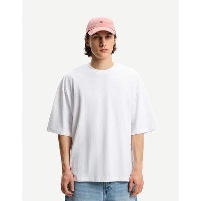 Bershka Oversize Short Sleeve T-Shirt Men Xl White