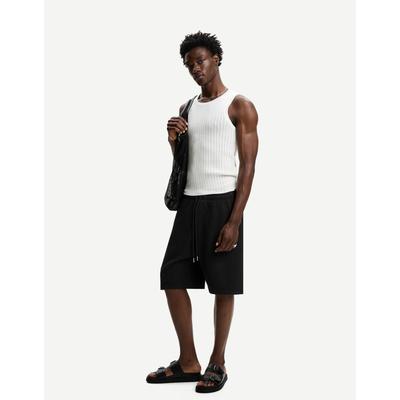 Bershka Textured Bermuda Shorts Men M Black