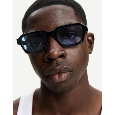 Bershka Resin Sunglasses Men Light Blue