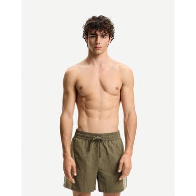Bershka Boxy Fit Swimming Trunks Men S Khaki