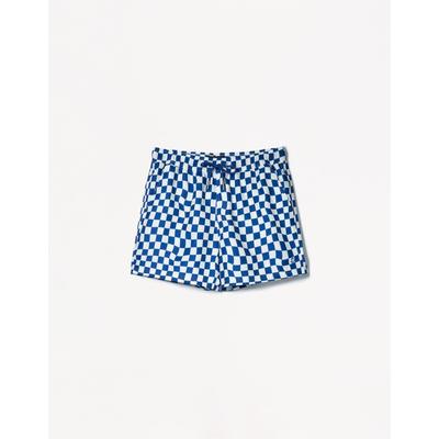 Bershka Check Print Swimming Trunks Men Xl Blue
