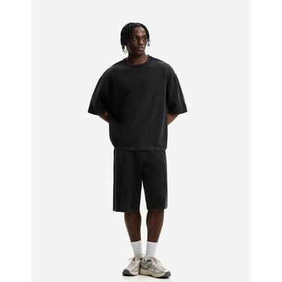 Bershka Interlock Bermuda Shorts Men Xs Grey