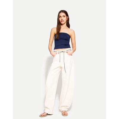 Bershka Bandeau Top Women Xs Navy