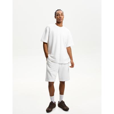 Bershka Plush Bermuda Shorts Men S White
