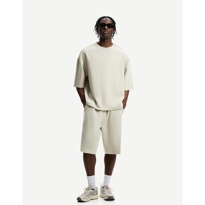 Bershka Bermuda Shorts With Pockets Men M Stone