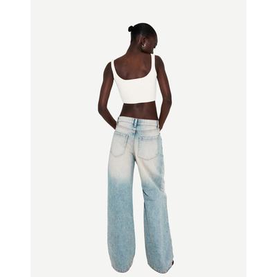Bershka Baggy Jeans Women 10 Light Blue