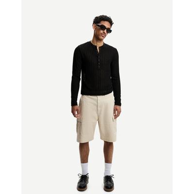 Bershka Cargo Bermuda Shorts Men 31 Sand