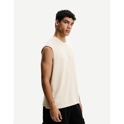 Bershka Sleeveless Top Men Xl Sand
