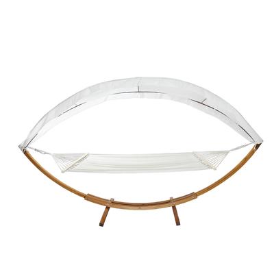 TEMU Hammock With Wooden Rod, Hammock With Rod And Awning For 2 People, Outdoor Garden Hammock, Hanging Chair Solid Wood Frame Image