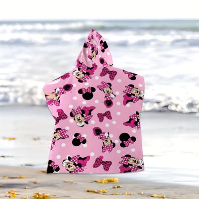 TEMU 1pc Mouse Cartoon Super Soft Beach Towel With Hood Wearable Bathrobe Extra Large Cute Bath Towel Anime Pool Towel Birthday Gifts Microfiber Beach Towels Quick Dry Beach Towel Multi Size Image