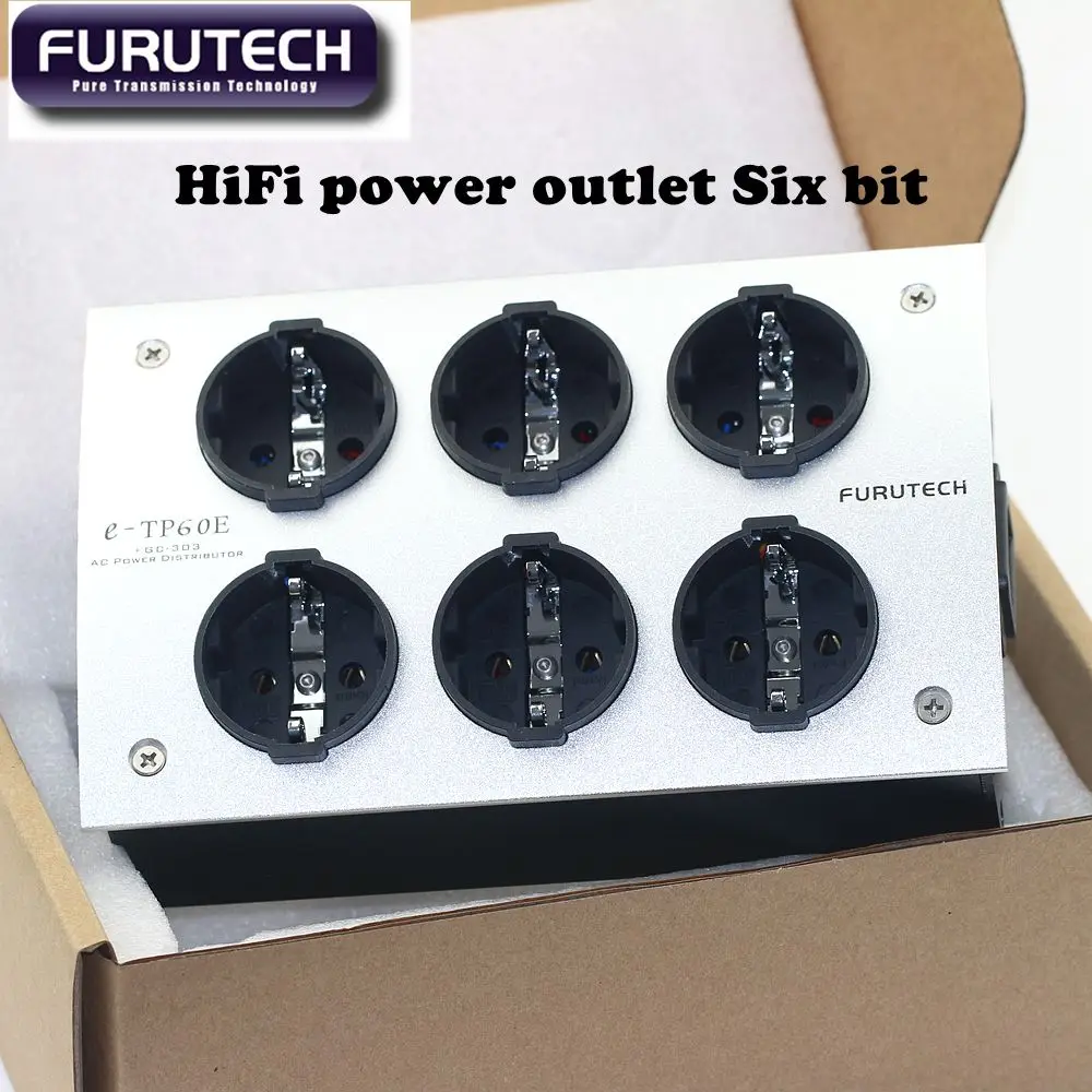 Japan FURUTECH E-TP60 6-Positionen-Steckdose HiFi-Patchplatine Europäischer Standard Steckdosen-Strombox nach amerikanischem Standard Image
