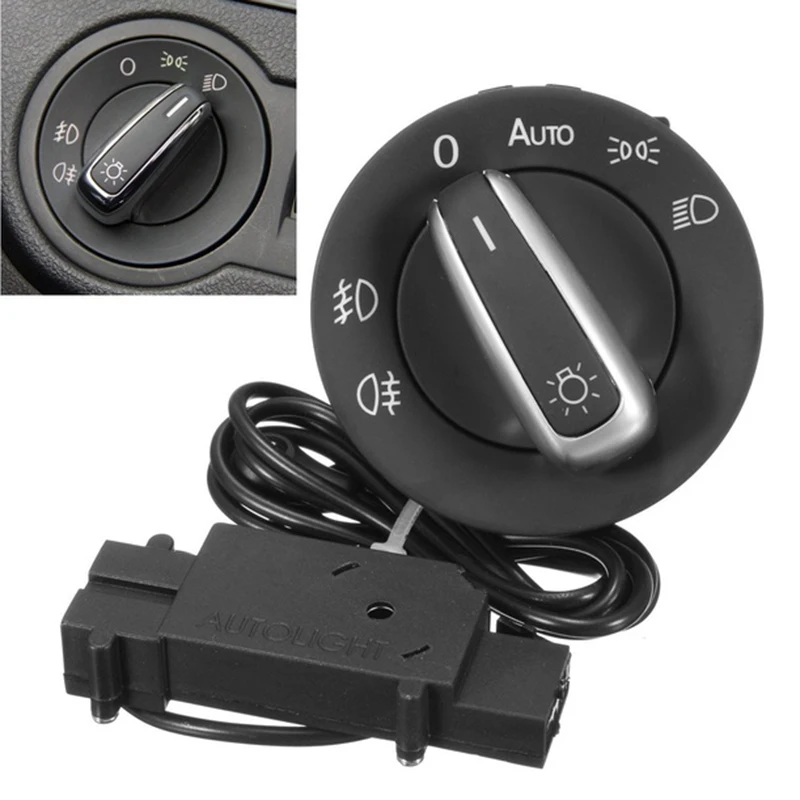 Neue Auto Licht Schalter mit Chrom Auto Sensor Licht 5ND941431B für T5 Golf4 JETTA MK4 Bora Passat Image