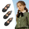 Neue Mädchen schwarze Lederschuhe Kinder Hochzeit Lack leder Prinzessin Kinder Schüler Schule Schuh