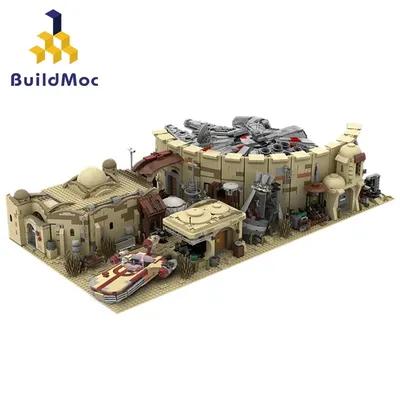 A New Hope StarW Seriers Desert Village Eisley-Cantina Tatooine Luke's X-34 Soro Speeder Fight Raumschiff Bausteinspielzeug Image