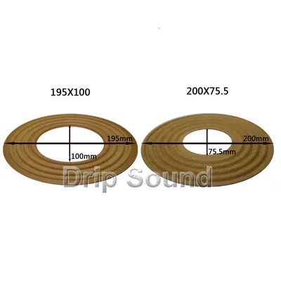2pcs 195x100/200x75.5mm Elastic Wave Loudspeaker Subwoofer Woofer Bass Speaker Repair Spider Damper
