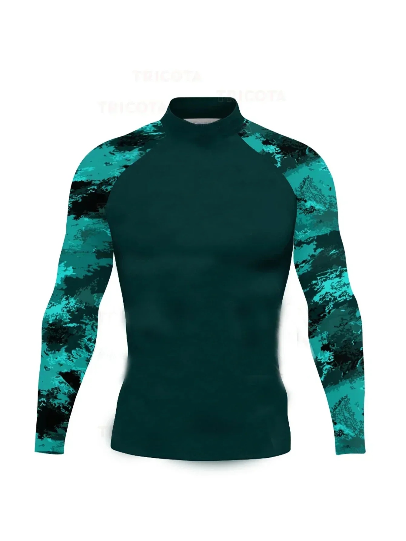 Herren Surfoberteile Schwimmen Tauchen T-Shirts Enge Langarm Rash Guard Bademode Sonnenschutz Surfbekleidung Image