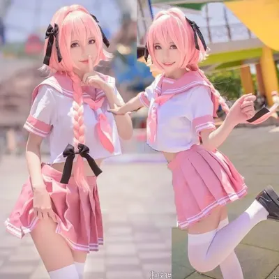Frauen Sailor Anzug Fate Apocrypha Astolfo Cosplay Kostüme Japanische Student Mädchen JK Uniformen Halloween Party Sailor Set Anime Image