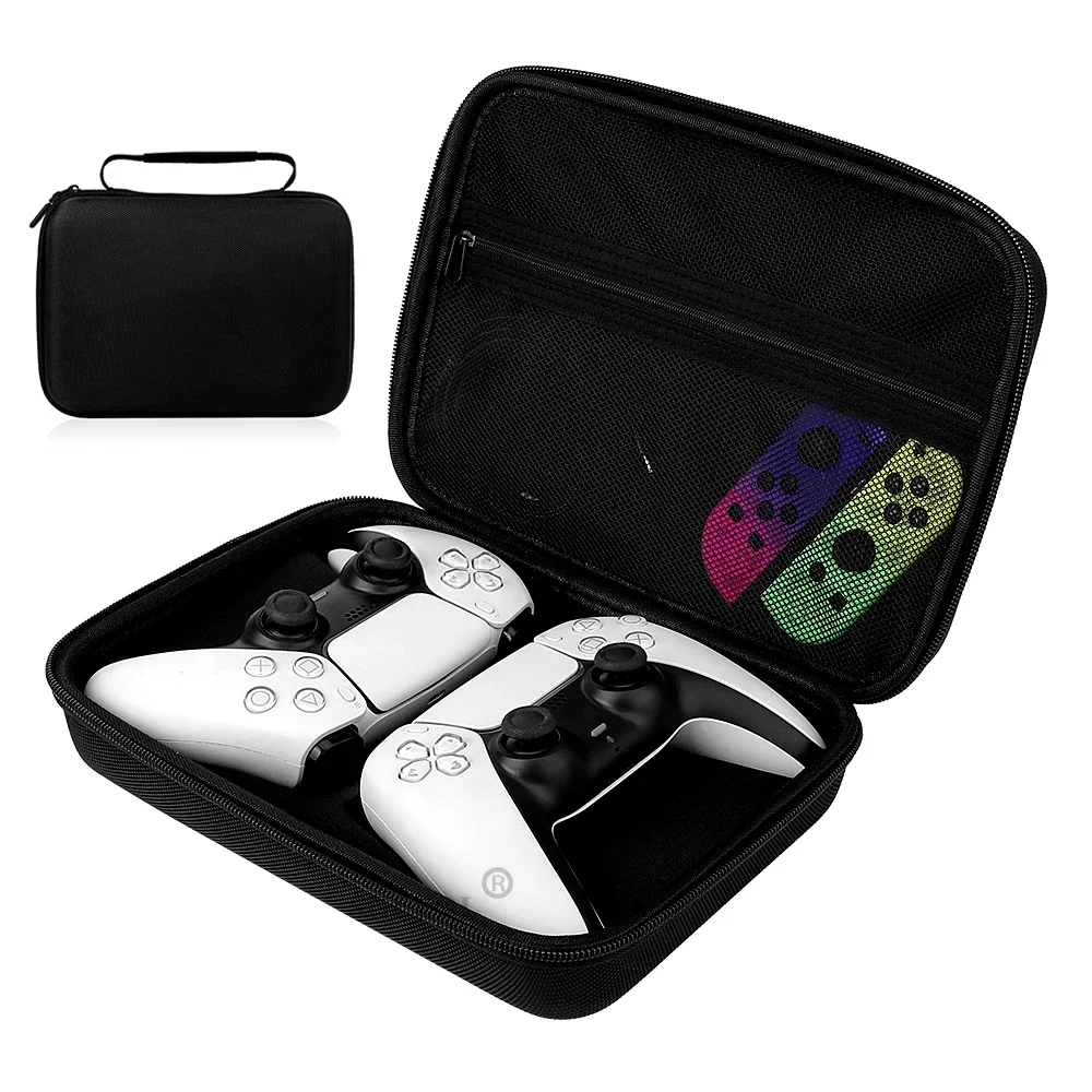 Dual Controller Tragetasche für PS5/PS4/Switch Pro/Xbox Gamepad Harte Aufbewahrungstasche Tragbare Aufbewahrungstasche Controller Zubehör
