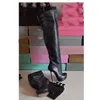 Schwarz Bogen Knoten Schnalle Plattform Stiefel Dünne High Heel Spitz Mode Kühlen 2025, Sommer Große Größe Frau Schuhe Zapatillas Mujer