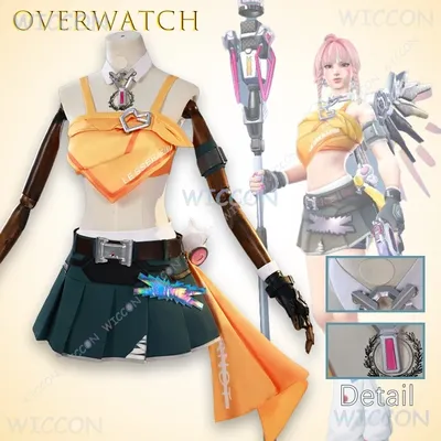       Spiel Ovewa Tch League Of Legends Collab Cosplay Barmherzigkeit KDA Haut Outfit Rosa Image