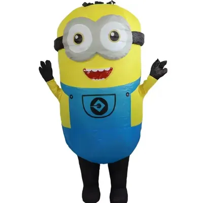 MINISO Minions Aufblasbare Cosplay Kostüme Heiße Charakter Minions BlowUp Kleidungsstück Kostüm Kleidung Puppe Requisiten Halloween Party Erwachsene Image