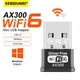 Mini USB WiFi 6 Adattatore 2.4GHz Dongle Wireless 802.11AX Scheda di Rete Drive WIFI Libero 4 USB 2.0 Ricevitore Ethernet Per Win7/10/11