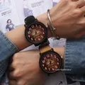 Montres de couple à quartz à grand cadran pour femmes, montre décontractée vintage, montres ciel étoilé, montre de sport, cadeau d'horloge, mode 2024