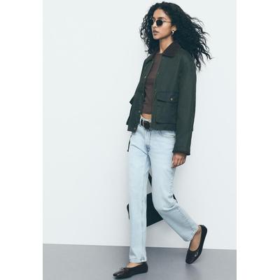 Stradivarius 1465 Slim-fit mom jeans MEDIUM LIGHT BLUE DENIM 10