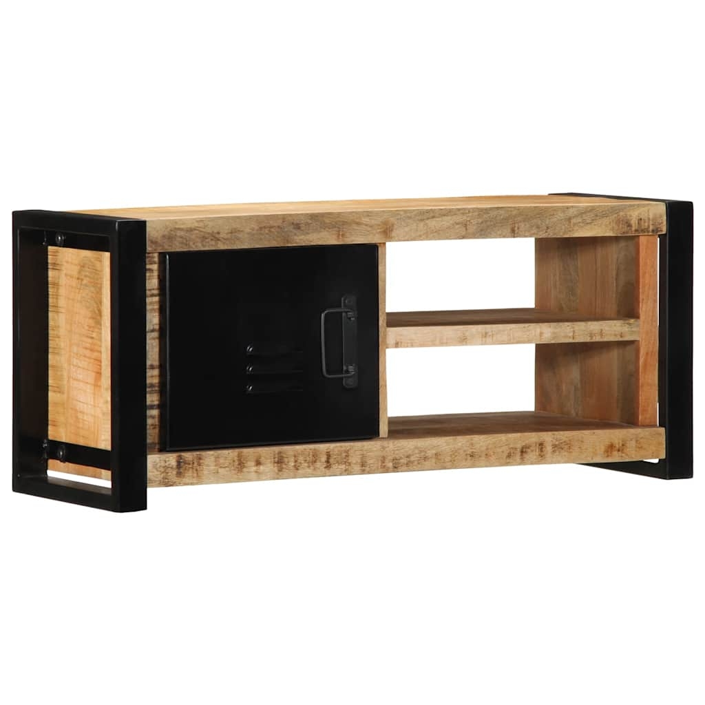 vidaXL TV-Schrank 80x30x35 cm Raues Massivholz Mango Image
