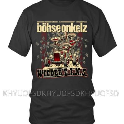 TEMU Tour Bohse Onkelzedited Men's Round Neck Short Sleeve, Breathable Casual Cotton T-shirt Image