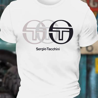 TEMU Men's Graphic T-shirt - 3d Print Retro Design, Beige Short Sleeve Crew Neck, Lightweight & Breathable For Gym, Outdoor Activities & Casual Wear, Gym Shirts, Streetwear Style, Durable Fabric Image