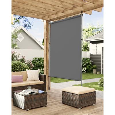 TEMU Vertical Awning, Retractable, Height Adjustable, 140 Cm (l X W), Vertical Awning For Terrace And Balcony With Awning Box, Protection And Wind, Balcony With Awning Box, Upf 50+, Privacy Screen Image