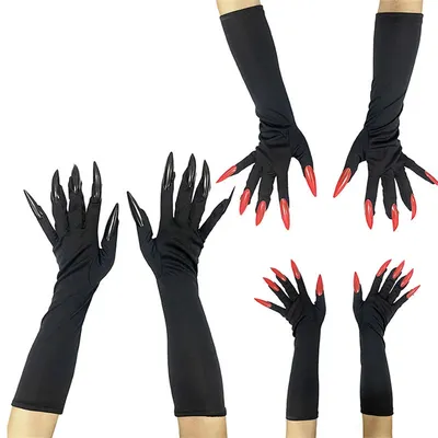 40cm Spandex Halloween Cosplay Zwang modische Persönlichkeit Stretch Ghost Claw lange Nagel Image
