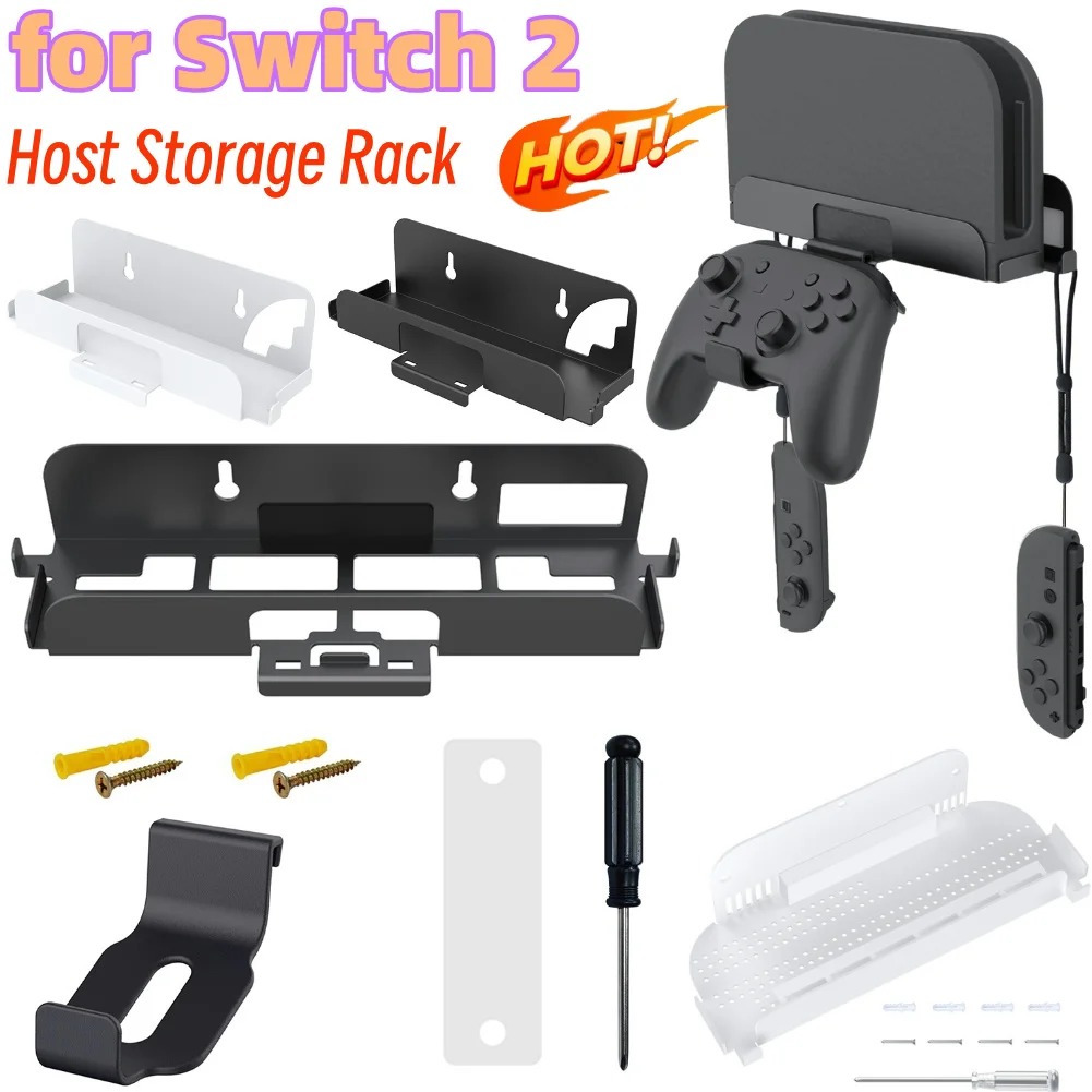 für Switch 2, Host-Aufbewahrungsregal, Wandhalterung, Host-Ständer, Wandständer mit Controller-Haken, Aufbewahrungsregal für Spielkonsolen Image