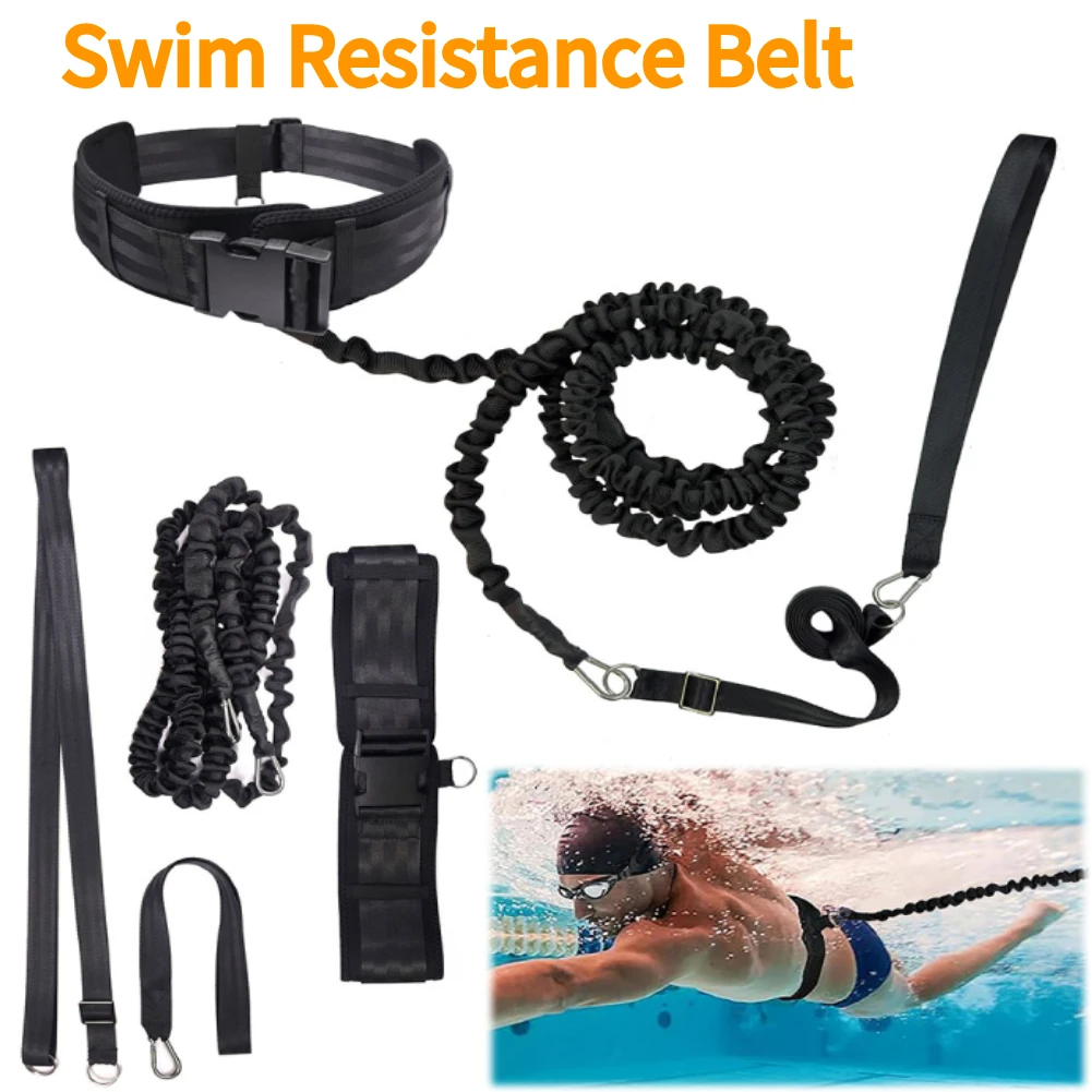 Schwimmwiderstandsgürtel, Schwimmband, stationärer Schwimm-Wasserwiderstandsgürtel für Schwimmtraining und Übungen Image