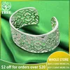 925 Sterling Silber verstellbar 28 mm Herz große Armreifen Armband Geschenk Mode Charm Schmuck für