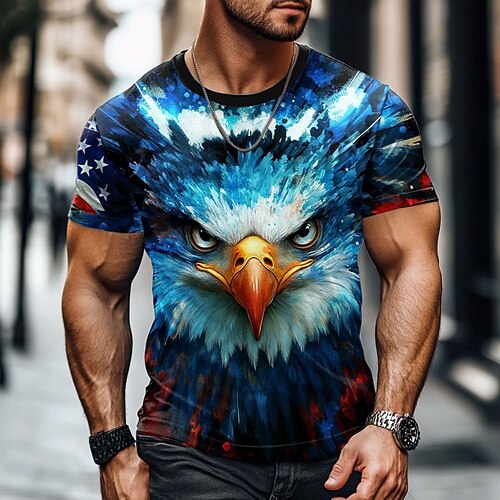 4. Juli 2026 250. Gedenktag Patriotische Patriot Grafik US-Flagge Kurzarm T-Shirt Sport Straße Image